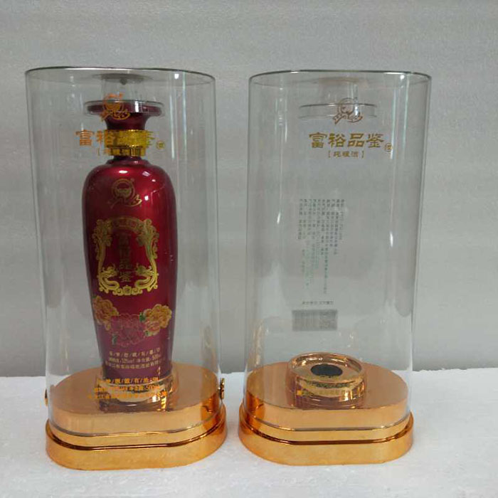 橢(tuo)圓形(xing)亞克(ke)力酒(jiu)盒包(bao)裝白(bai)酒…